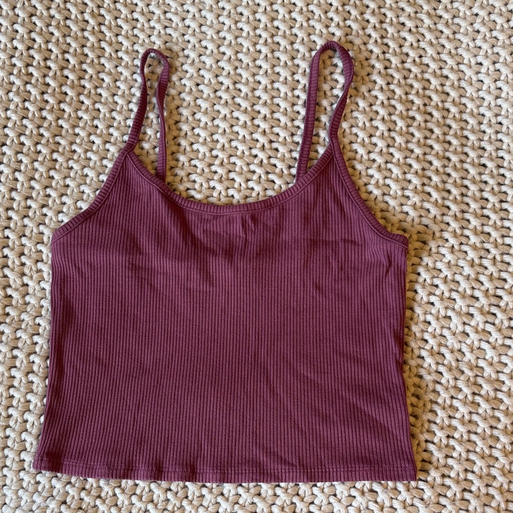 American Eagle Outfitters Plum Ribbed Camisole